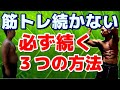 【筋トレ初心者】筋トレがどうしても続かない方へ~必ず続く3つの方法~ 50歳からの肉体改造