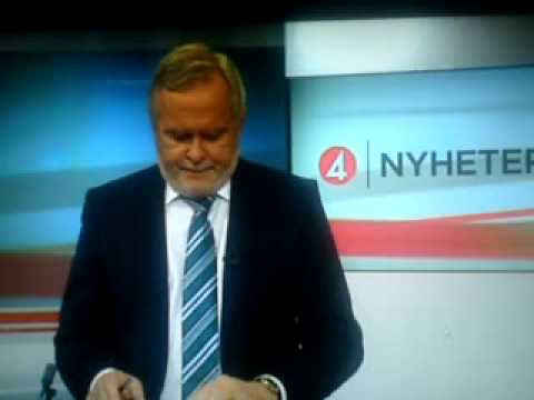 Tv4 Nyheterna med Bengt Magnusson får tekniska problem (Tv4 "Bloobers")