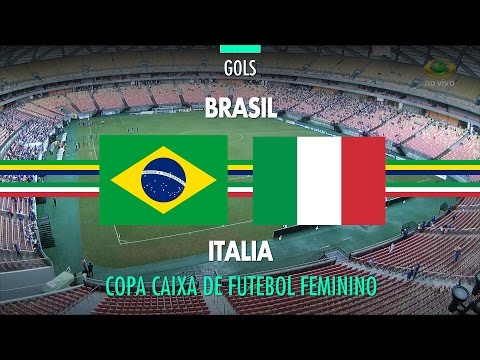 Gols - Brasil 5 x 3 Itália - Copa Caixa Futebol Feminino - 18/12/2016