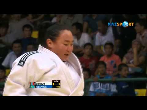 JUDO FINAL +78 KG G.ISSANOVA(KAZ) & J.ODKHUU(MGL) GRAND PRIX TASHKENT 2013