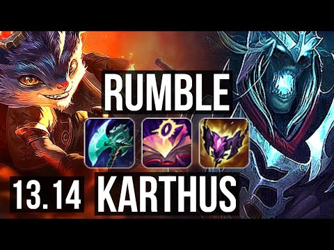 RUMBLE vs KARTHUS (TOP) | 18/0/11, 11 solo kills, Legendary, Rank 6 Rumble | NA Grandmaster | 13.14