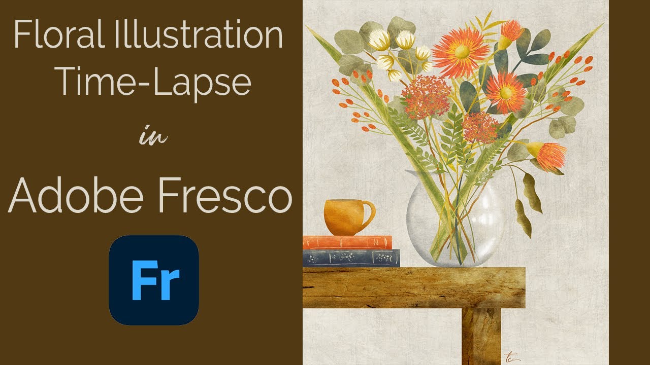 ADOBE FRESCO Time-Lapse | FLORAL ILLUSTRATION 