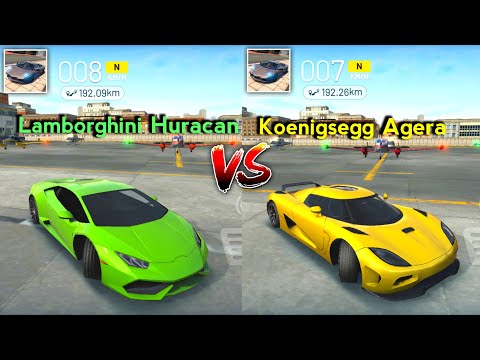 Extreme Car Driving Simulator 2021 - Lamborghini Huracan vs Koenigsegg Agera. Who Will Win?