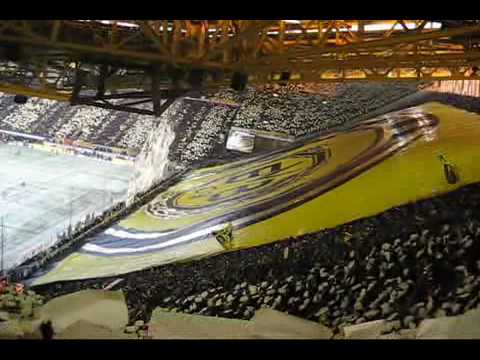 100 Jahre BvB 09-Choreo aus Sicht Südwestecke, Block38
