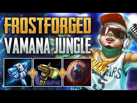 FROSTFORGED BABY! Vamana Jungle Gameplay (SMITE Conquest)