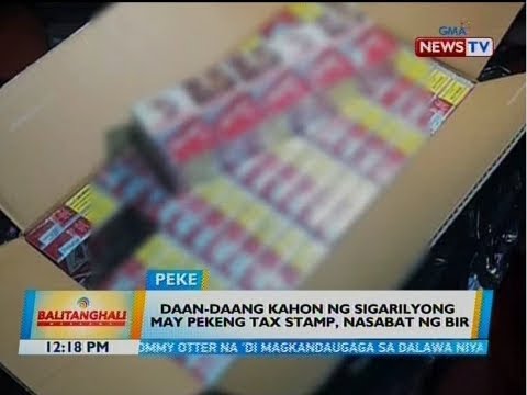 BT: Daan-daang kahon ng sigarilyong may pekeng tax stamp, nasabat ng BIR