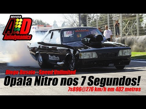 Opala V8 Nitro: Primeiro na casa dos 7 segundos em 402 metros na Arrancada Curitiba!