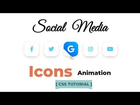Social Media Icon On Hover Animation using Html And CSS | CSS Hover Effects