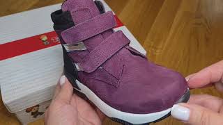 Ботинки Todler бордовые на двух липучках 3744