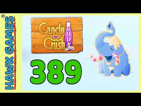 Candy Crush Soda Saga Level 389 (Frosting mode) - 3 Stars Walkthrough, No Boosters