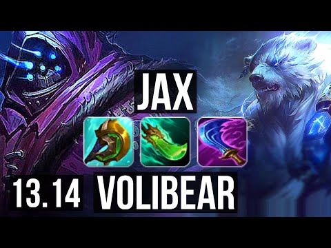 JAX vs VOLIBEAR (TOP) | 8/0/3, 800+ games, Legendary | NA Master | 13.14