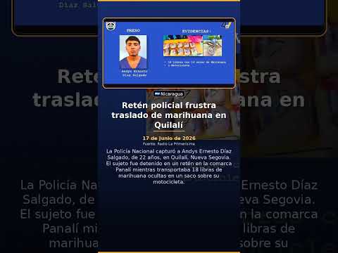 Retén policial frustra traslado de marihuana en Quilalí