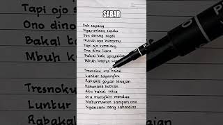 Download lagu Sabar (Sinau Bareng) - Sadewok | Lirik #lirik #sabar #sinaubareng #sadewok #laguviral #lagutrending mp3 Download lagu Sabar (Sinau Bareng) - Sadewok | Lirik #lirik #sabar #sinaubareng #sadewok #laguviral #lagutrending mp3