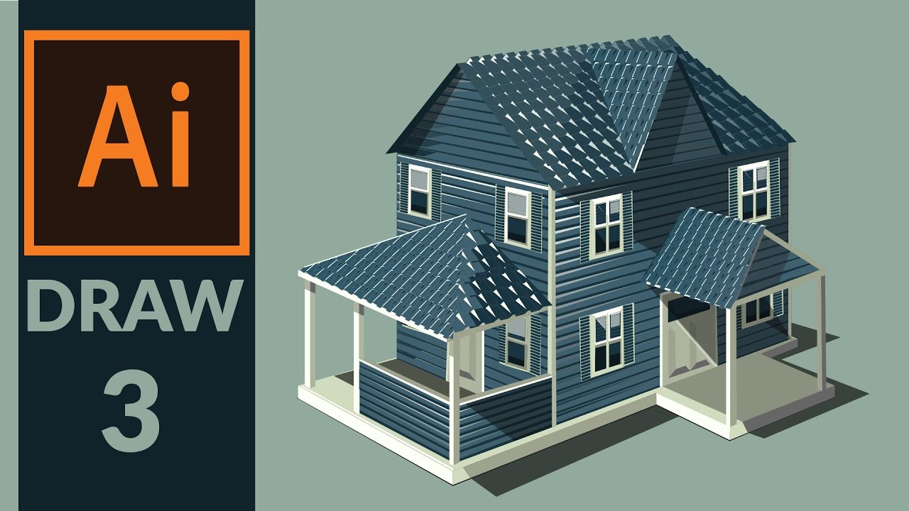 Drawing Production level vector House in adobe illustrator - Step 03- Drawing windows
