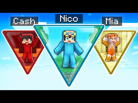 Nico and Cash - Nico TRAPPED in a TRIANGLE in Minecraft! - Parody Story(Cash,Zoey and Mia TV)