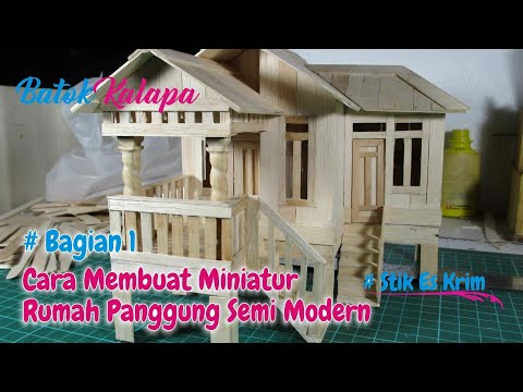 Cara Membuat Kerajinan Miniatur Rumah Dari Bambu