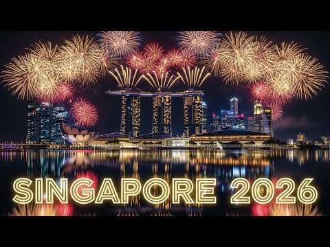 Singapore New Year Fireworks 2026 🎆 | Marina Bay Sands Sky Fireworks Show