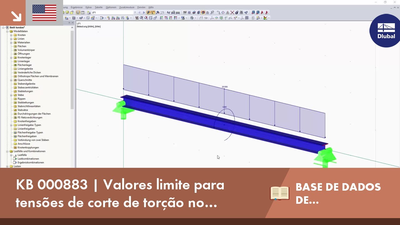 KB 000883 | Valores limite para tensões de corte de torção no RF-/STEEL EC3