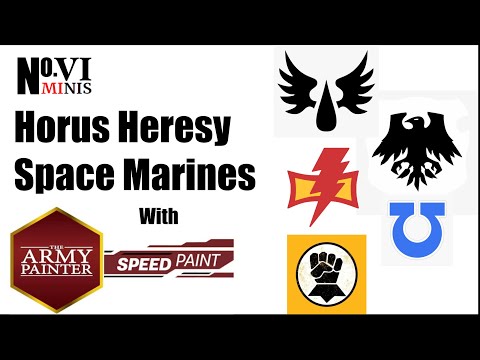 How to Paint Horus Heresy Space Marines Fast! 9 mins per Model.