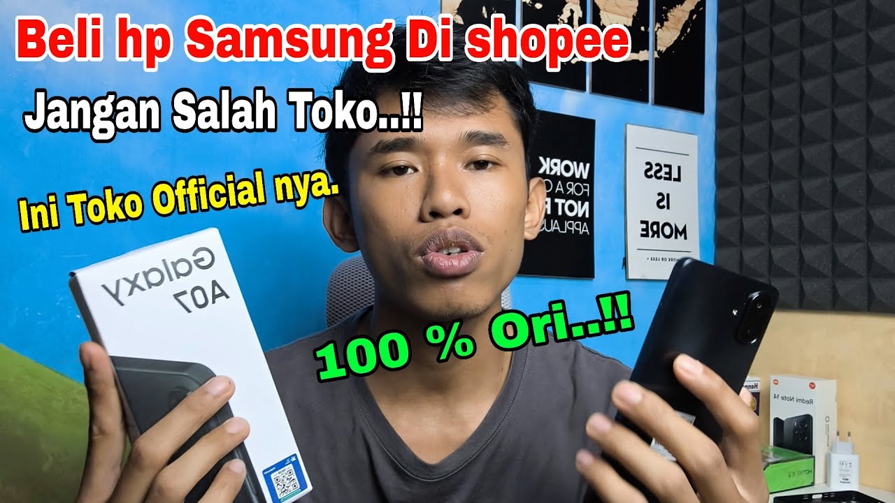 Cara Beli hp Samsung A07 di toko officialnya di shopee, Samsung official store 
