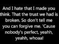 Jessie J - Nobody's Perfect Lyrics (Clean).