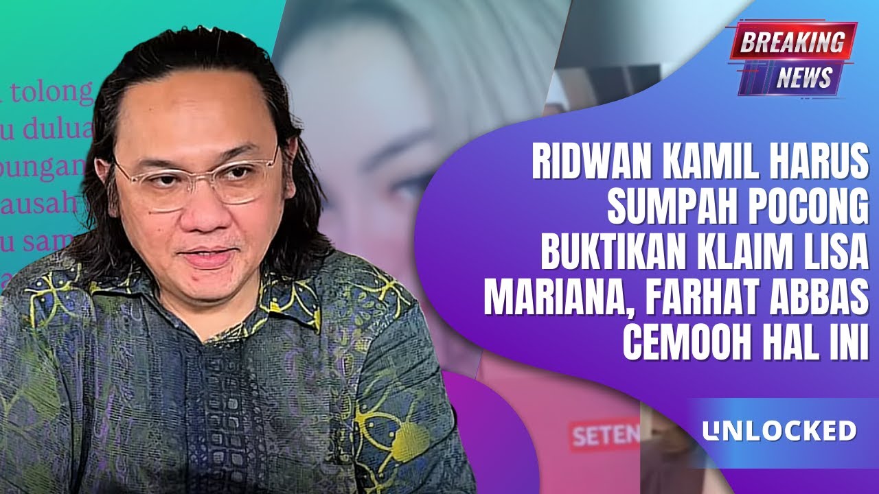 Kontroversi Sumpah Pocong Ridwan Kamil dalam Klaim Lisa Mariana