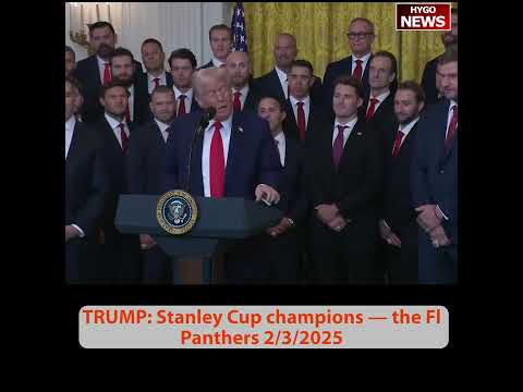 Trump special "47" jersey & hockey stick Florida Panthers, comebacks in NHL history comebacks