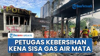 Petugas Kebersihan Kena Sisa Gas Air Mata saat Bersihkan Vandalisme di Polda Metro Jaya