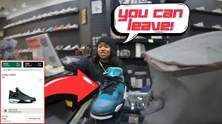SELLING JORDANS AND A SNEAKER SHOP EMPLOYEE GETS MAD!