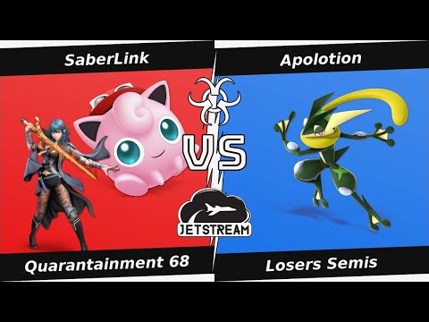 Quarantainment 68 Losers Semis - SaberLink (Byleth, Jigglypuff) Vs Apolotion (Greninja) - SSBU
