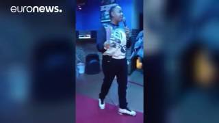 Comedian caught in shooting crossfire during gig