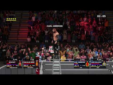 WWE 2K18 Ricochet 630 Splash Of The Ladder Though The Table