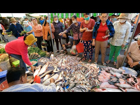 Wonderful Wet Market Scenes - People Activities, Fish, Vegetables, Pork, Fruits & More|TourWithPapa
