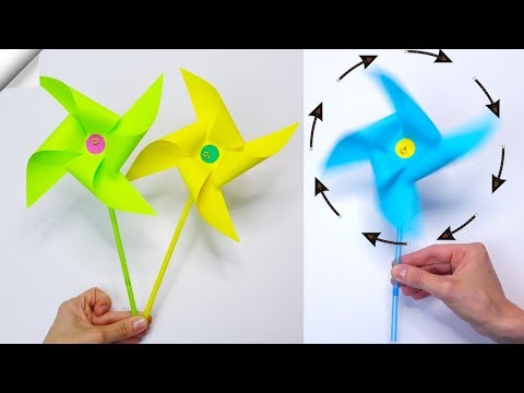 Moving paper TOYS How To Make Paper Windmill