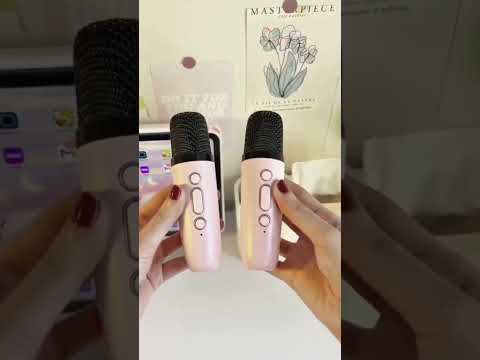Parlante Karaoke Portátil Mini Con 2 Micrófonos Inalámbrico  - Video