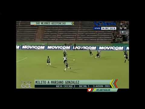 Asistencia de Diego Milito, Gol de Mariano González - Racing vs Nueva Chicago 2003