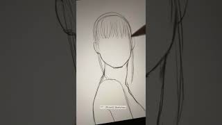 How I DRAW hair with Ponytail: Timelapse ✨ #shorts #drawing
