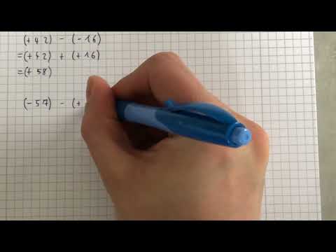 Subtrahieren einer rationalen Zahl (Klasse 7)