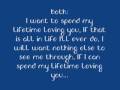 I want to spend my lifetime loving you (with lyrics)