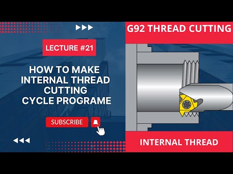 G92 threading cycle | internal threading | how to use g92 | urdu | hindi |