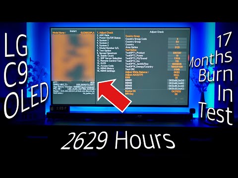 LG C9 OLED - 17 Months Later - Burn in Test!  2629 Hours Usage!