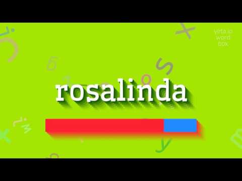 How to say "rosalinda"! (High Quality Voices)