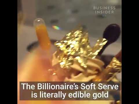This is pure luxury... Eating the world's most expensive ice cream.