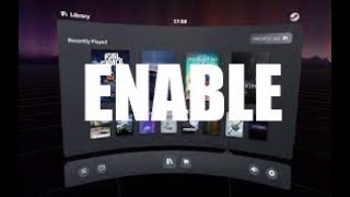 How to enable steam VR Menu (And display VR View)