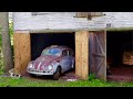 Abandoned Barn Find Car - 1958 Vw Beetle Ragtop Sitting 35 Years ! The Rescue, Saving it!