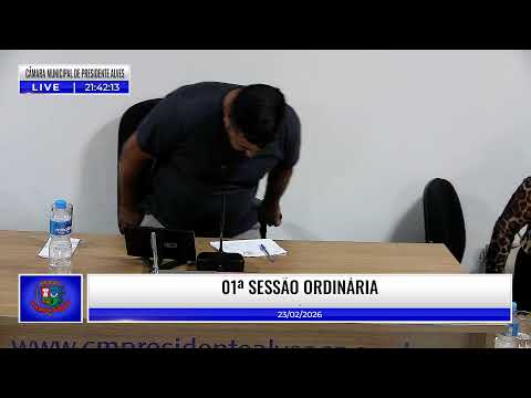 TV CÂMARA PRESIDENTE ALVES - 01ª SESSÃO ORDINÁRIA