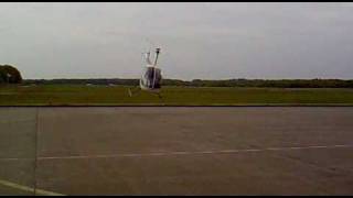 preview picture of video 'Atas Luchtvaartbedrijf - Robinson R-22 departure - Twente Airport (EHTW)'