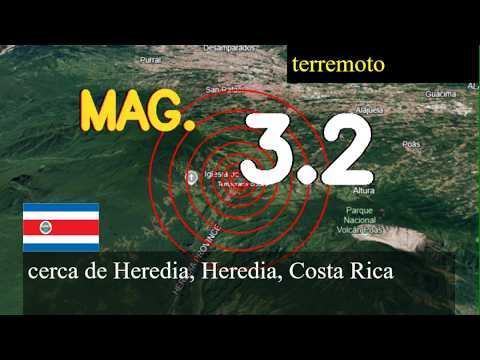 Terremoto cerca de Heredia, Heredia, Costa Rica actualizaciones en vivo hoy: Terremoto de magnitud