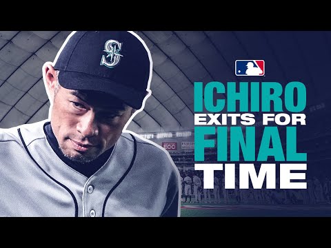 Ichiro exits his final game to a rousing ovation