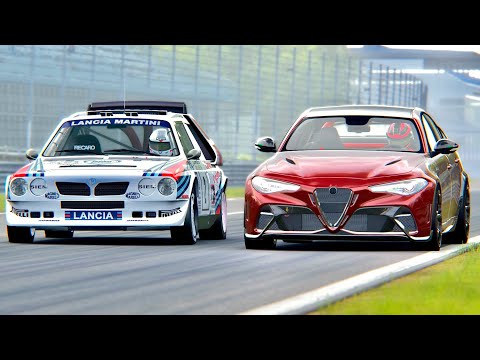 Alfa Romeo Giulia GTAm vs Lancia Delta S4 at Monza GP
